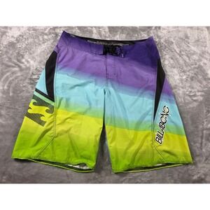 Billabong Board Shorts Mens 34 Purple/Blue/Green Platinum X Zero Gravity Stretch